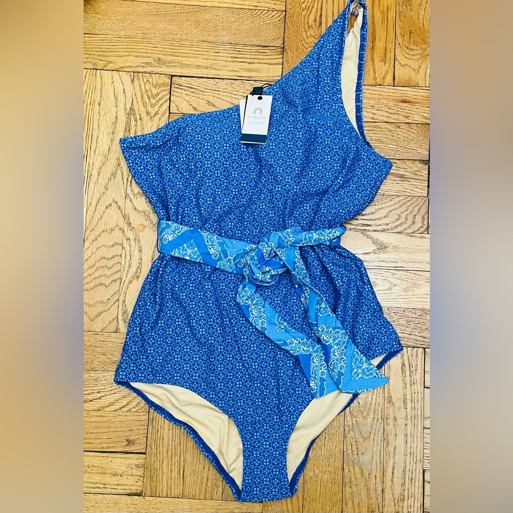 NEW NWT Cabana Life Windermere One Shoulder One Piece Swimsuit Size XL